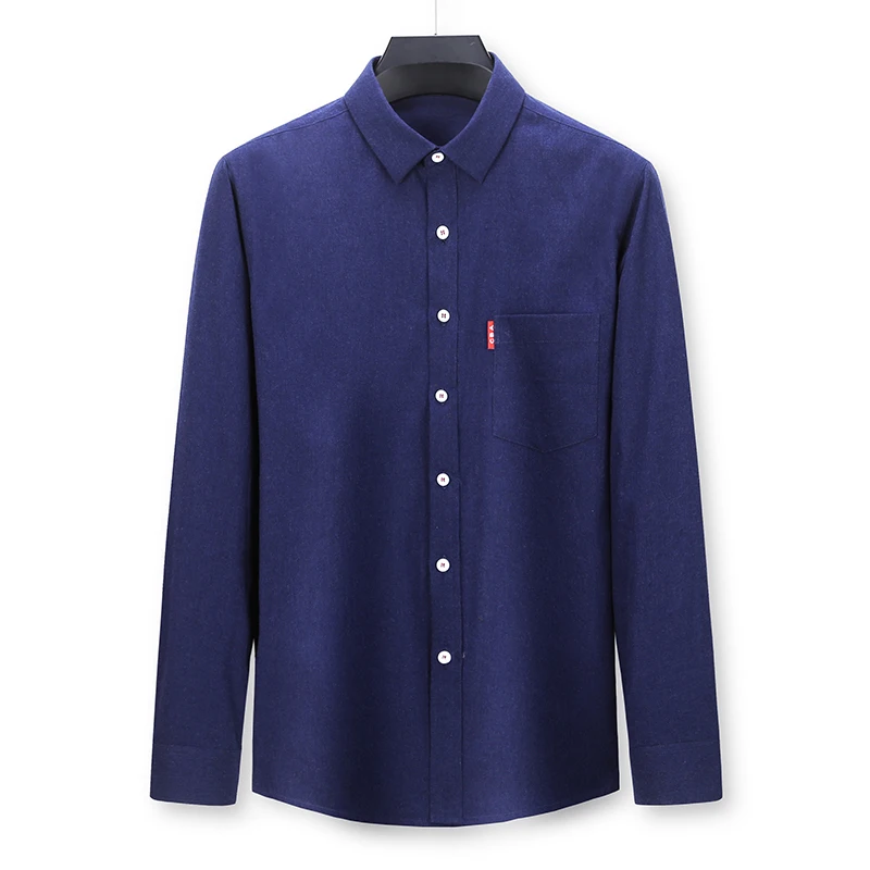 UCAK Brand Streetwear Pure Cotton Shirt Men Clothes Spring New Arrival Casual Turn-down Collar Solid Color Shirts Homme U6166