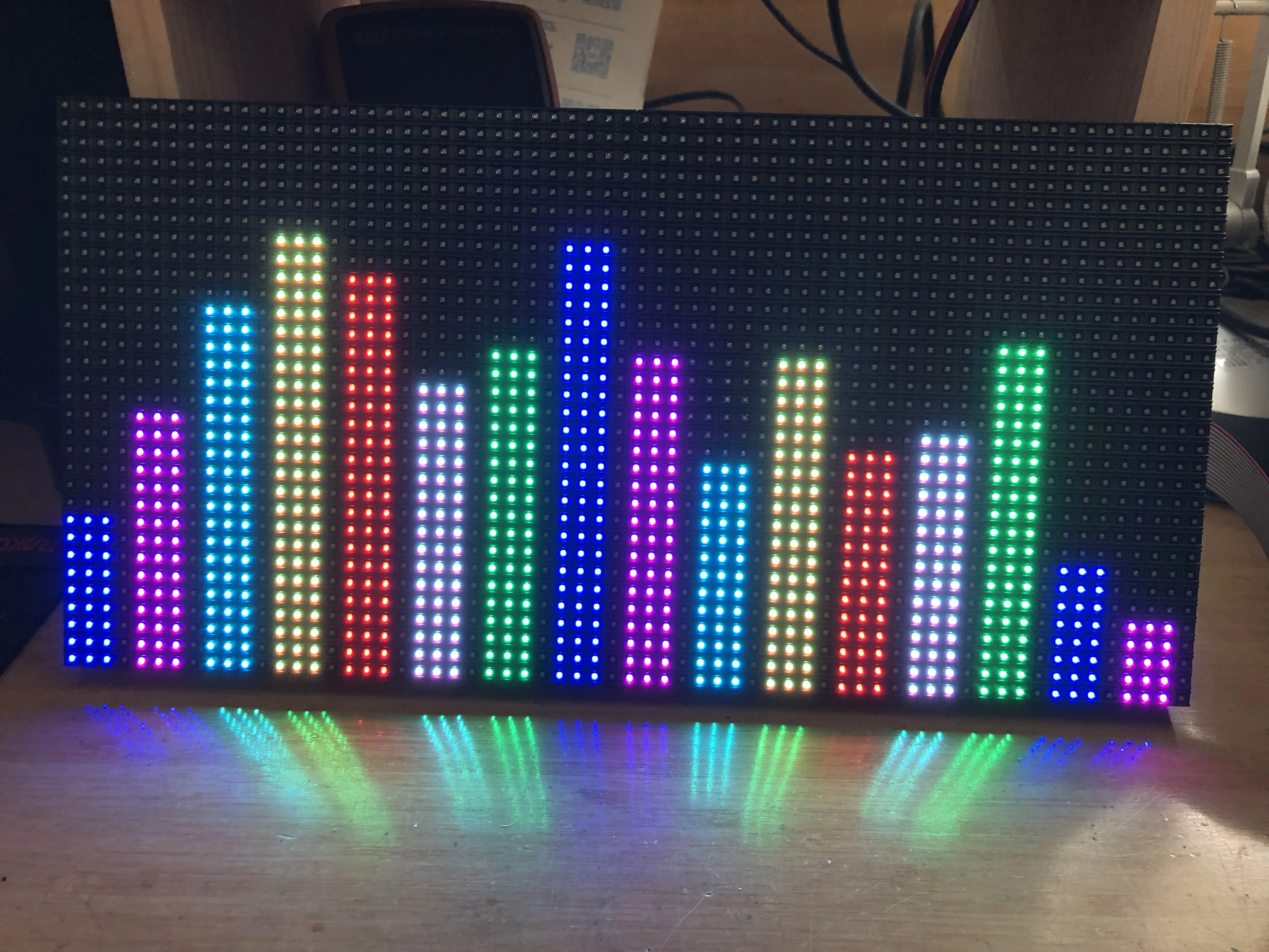 AS3264 полноцветный RGB музыкальный спектральный дисплей 2048 точечный светодиодный светильник