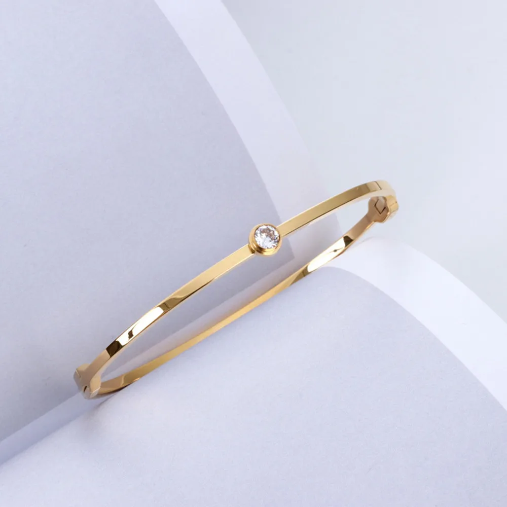 

Bracelet with Rhinestones Bangles for Women Accessories Hand Decorations Girlfriends Luxury Gifts Rose Gold Jewelry Hard