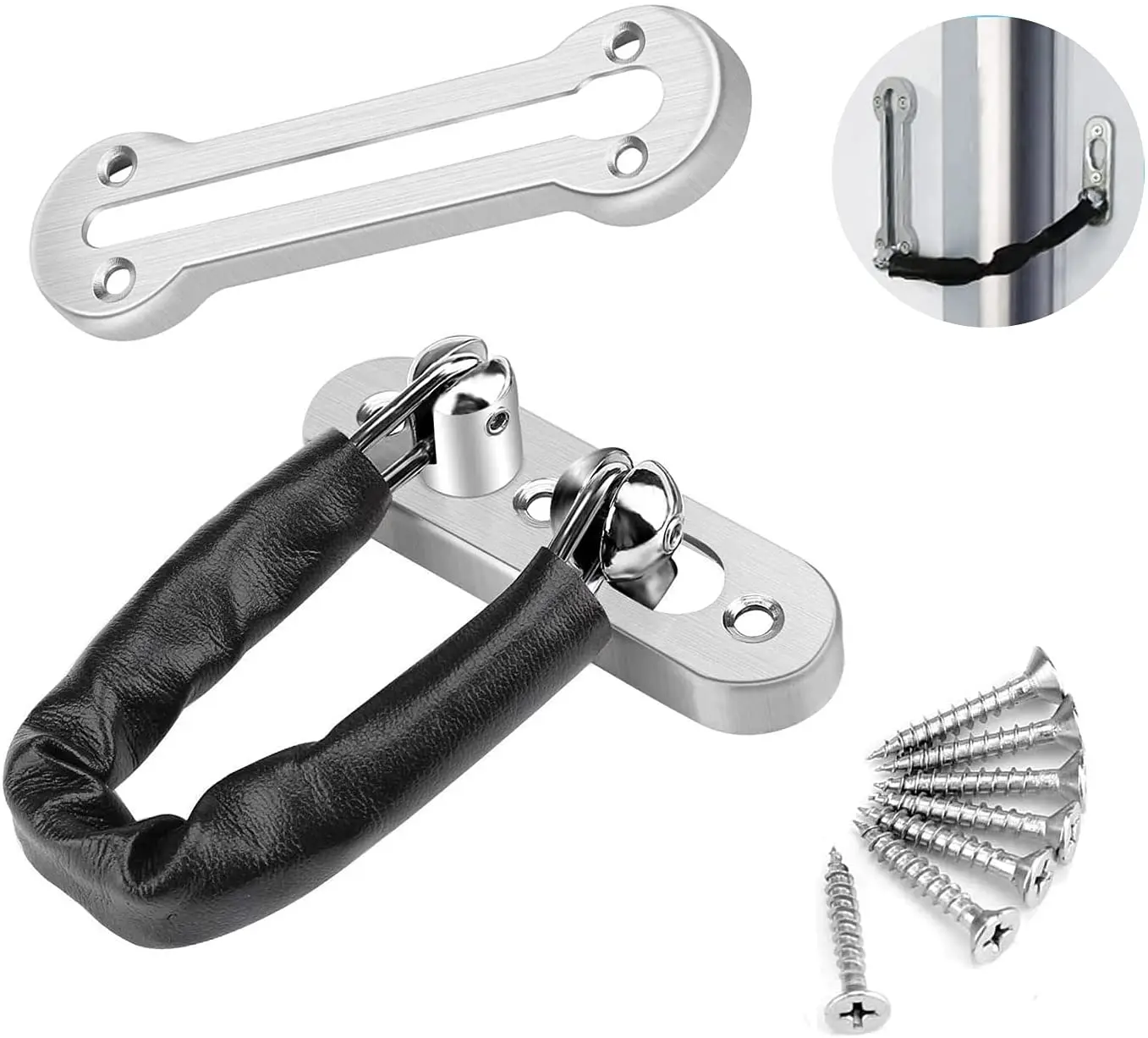 

304 stainless steel door chain,anti-scratch security chain,anti-theft door chain with screw fittings,hotel family interior 16cm