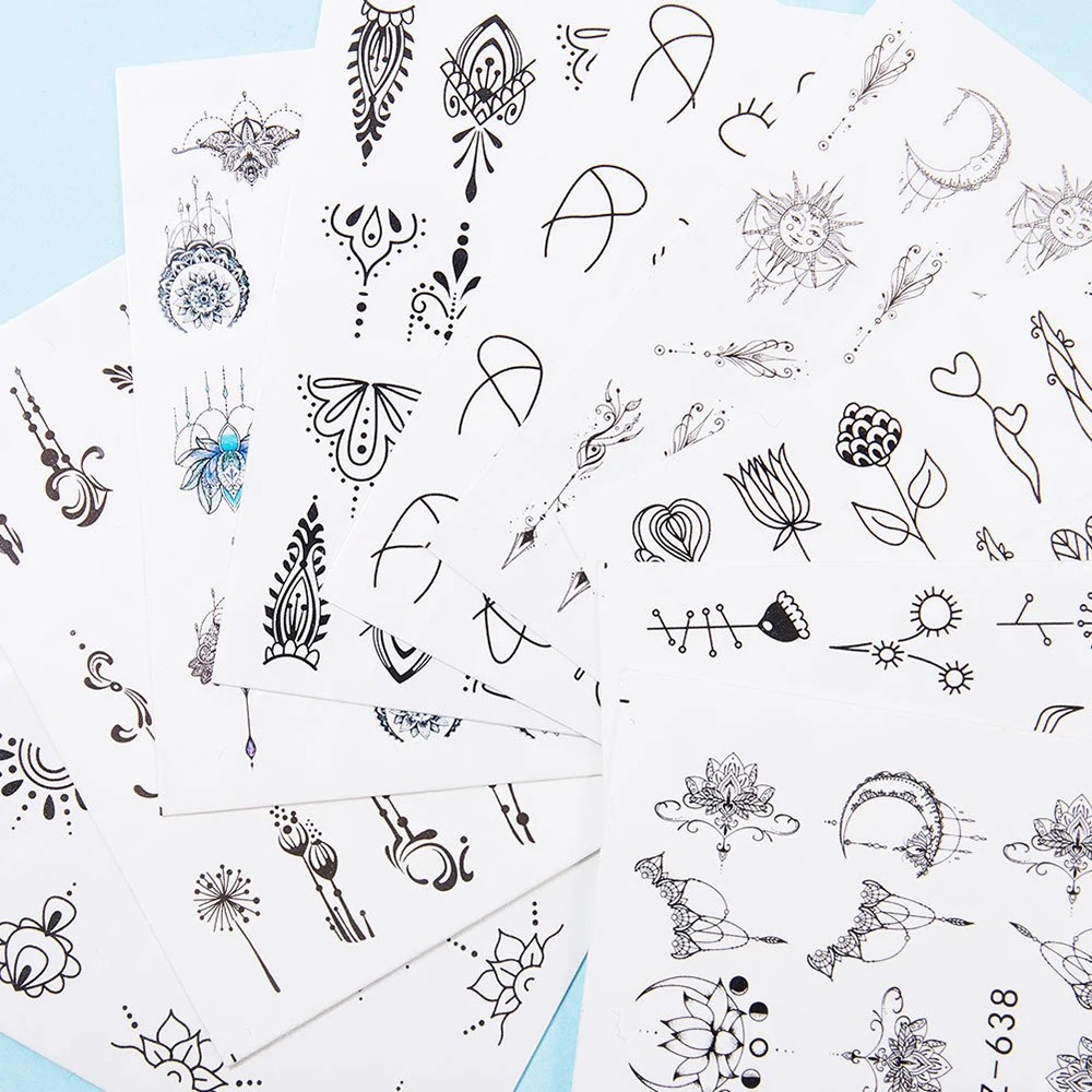 1 лист линейный узор водяной знак переводная наклейка инструмент для маникюра