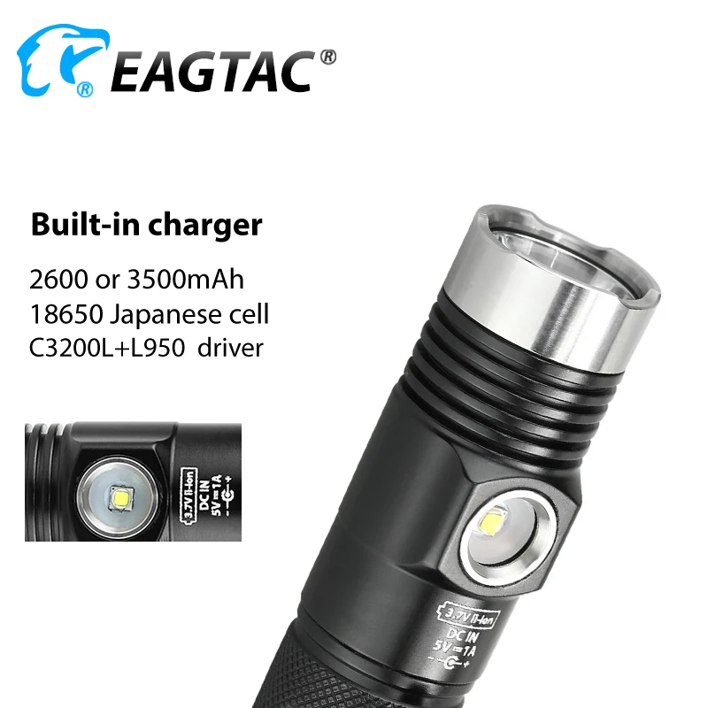 安い Eagtac Dx30lc2 Sr Cree XP-L Hi Nohia 219b 219c Acri92 Led充電式懐中電灯18650 Cr123aハンティングライトが充電器に組み込まれています