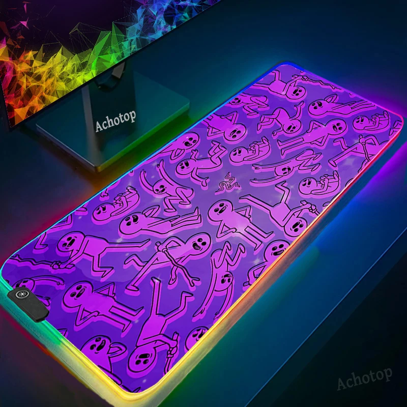 

Anime Large RGB Razer Mouse Pad XXL Computer Mousepad Tapis De Souris for Gamer Office PC Desk Mat keyboard Mouse pad Desk mats