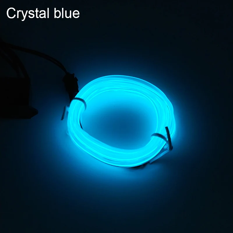 Светодиодный гибкий неоновый EL Wire автомобильный светильник s 12 В