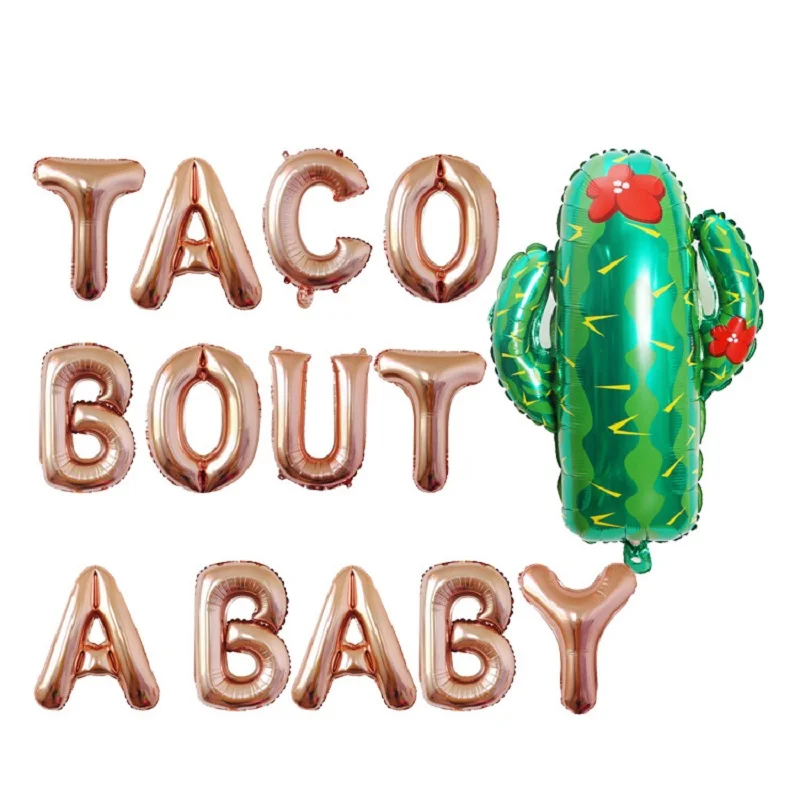 Надувной шар кактус авокадо алюминиевая пленка