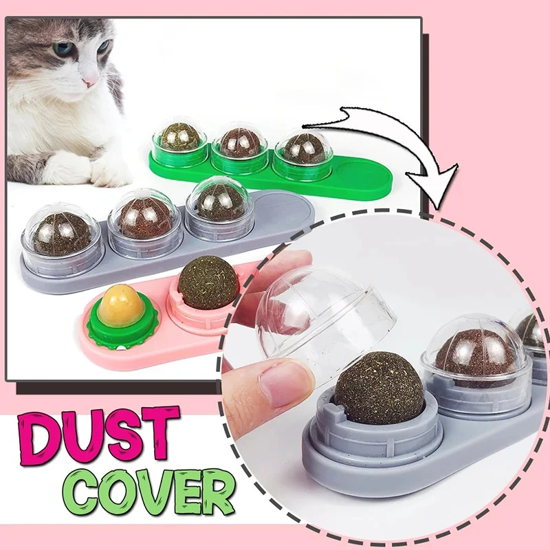 

Rotation Cat Catnip Ball Set Rotating Healthy Cat Snacks Teeth Cleaning Toys B88