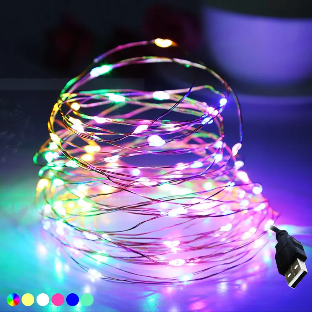 

1/5/10/20m Outdoor LED String Lights Holiday Year Fairy Garland For Christmas Tree Wedding Party Decoration#1