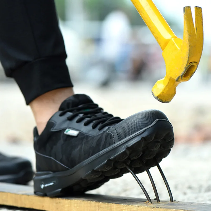 Мужские зимние теплые рабочие ботинки со стальным носком легкие строительные