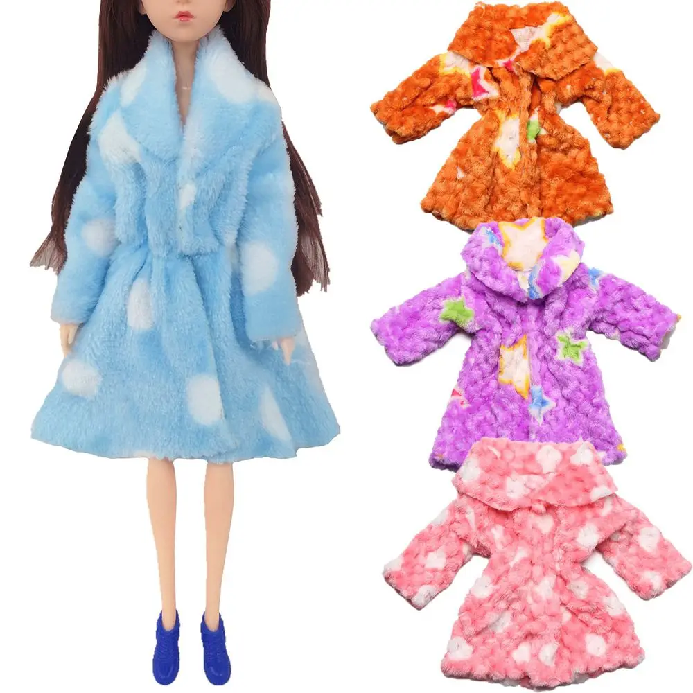 

Зимняя Теплая Одежда для куклы размером 30 см, повседневная одежда, модные топы, одежда с длинным рукавом, мягкое меховое пальто, 7 цветов