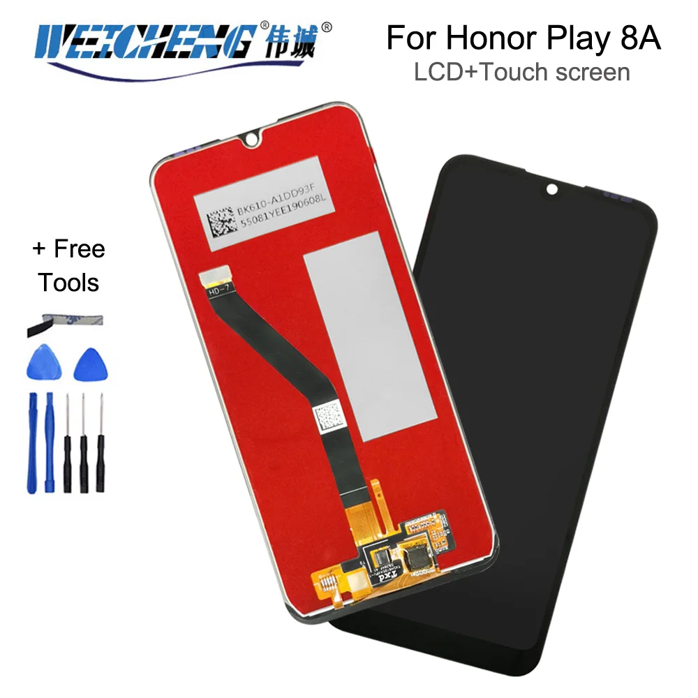 

6.09" Black for Huawei Honor Play 8A/ Honor 8A LCD Display+Digitizer Assembly Touch Screen LCD TouchScreen Repair Parts+Tools