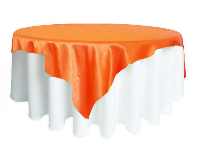 coral orange 1 шт. 5" x 57" атласная скатерть, скатерть для свадебной вечеринки, украшения для ресторана, банкета, 21 цвет - Цвет: coral orange