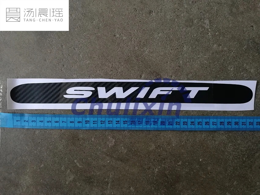 Для Suzuki Swift дополнительный тормозной фонарь наклейка стайлинг углеродное волокно тормозной фонарь наклейка автомобильная декоративная крышка автомобильные аксессуары - Название цвета: B  without  hoie