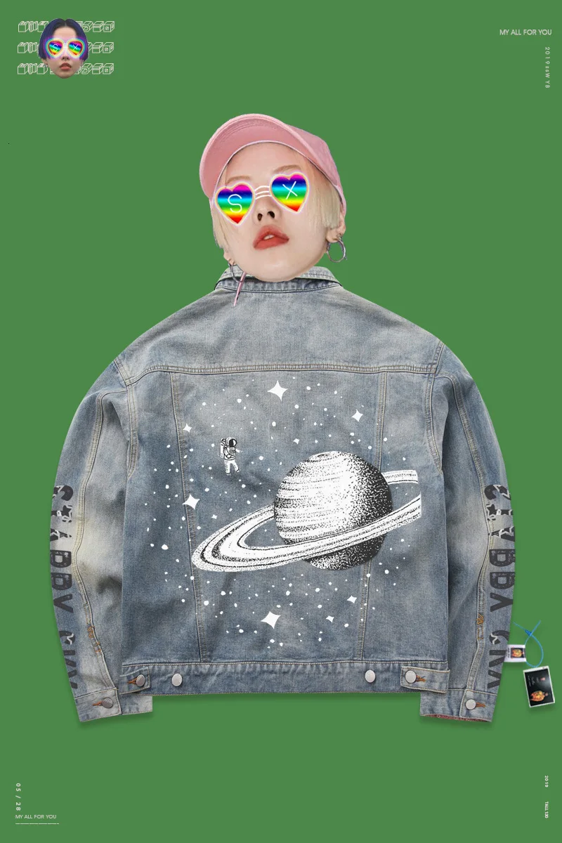 2019 новинка бомба пальто Ins звездное небо космический астронавт звезда Ручная