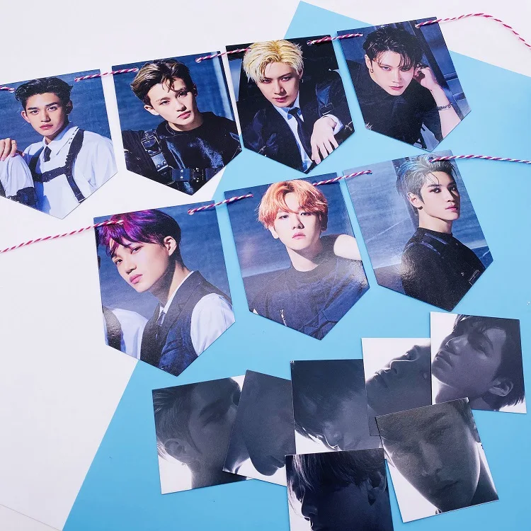 kpop SUPERM small gift Photo cards Hanging flags