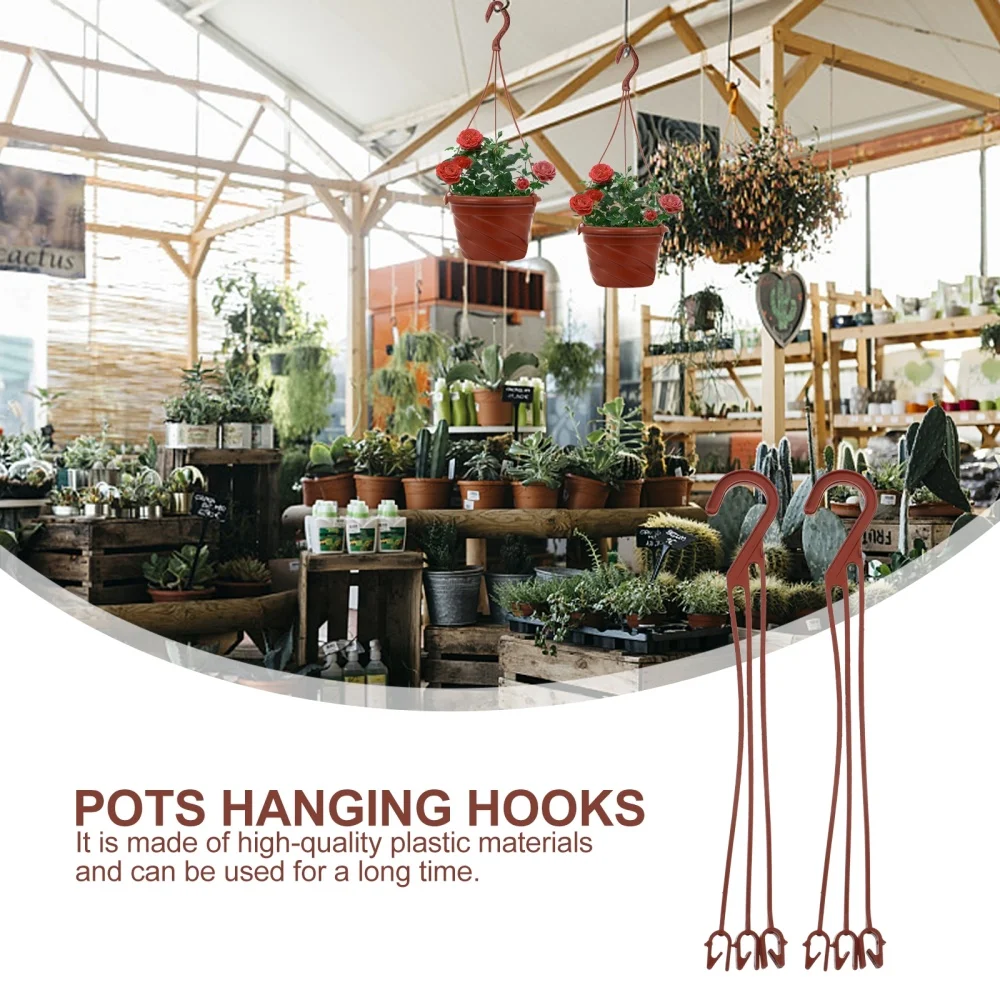 

50pcs Hanging Flower Plant Holders Pots Hanging Hooks for Garden