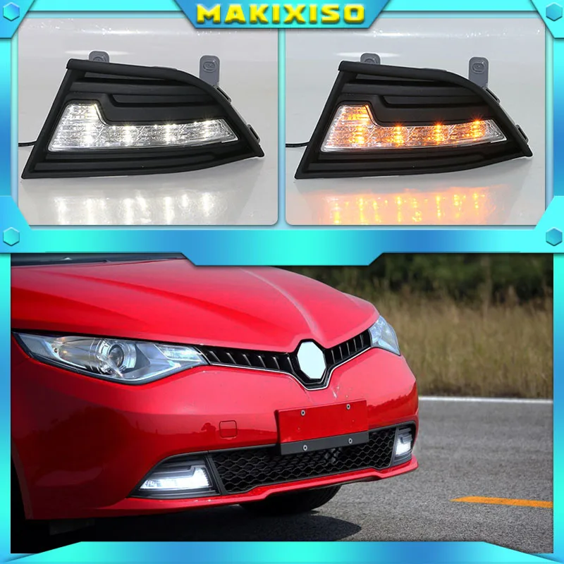 

2pcs LED drl daytime running light For MG GT 2014 2015 with yellow turn signals top quality