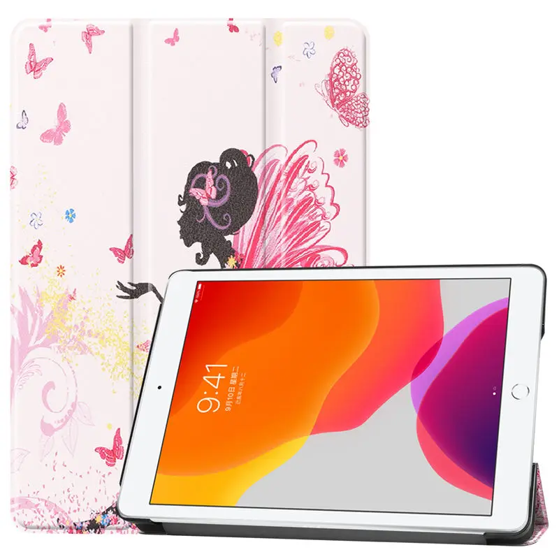 P006 Для iPad 10,2 чехол для Apple iPad 7th Generation A2200 A2198 A2232 Smart Cover Funda Магнитная Складная подставка+ подарок - Цвет: P006