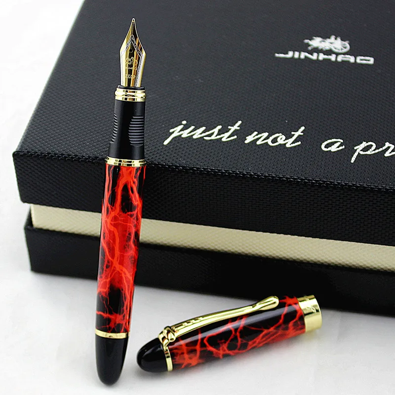Высокое качество Iraurita перьевая ручка Роскошный Jinhao 450 полностью металлические золотые ручки с зажимом канцелярские принадлежности для офиса и школы - Цвет: J