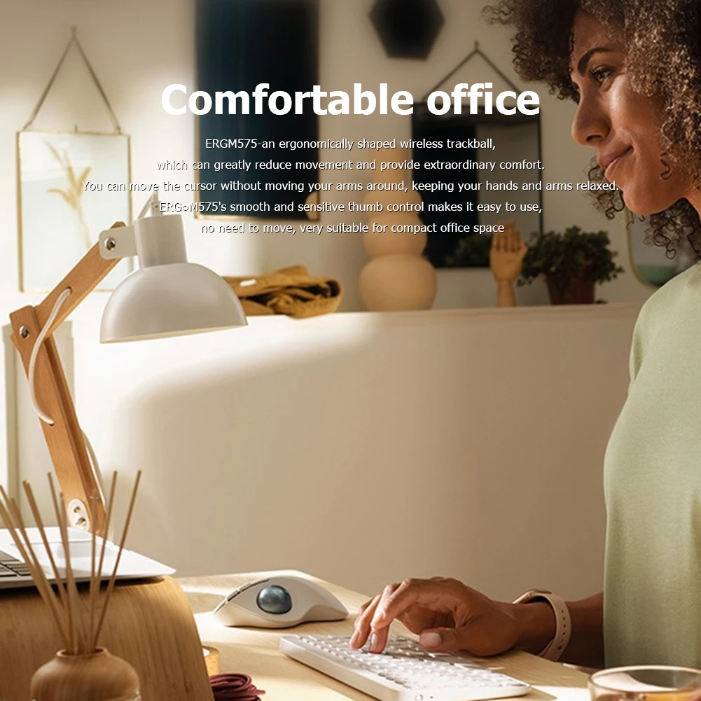 

Logitech ERGO M575 Wireless Trackingball Mouse Win10 macOS Version Shaped hand design Bluetooth low energy technology