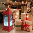 Рождественские украшения для дома, Светодиодная свеча, светильник Чи, украшения для рождественской елки, лампа в виде Санта-Клауса, лося, Новогодний подарок