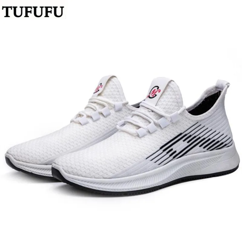 

Мужская обувь 2021, летние белые кроссовки, мужская кружевная обувь, спортивная Женская дышащая обувь для бега и ходьбы, Мужская теннисная обу...