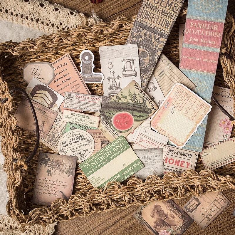 Бирки наклейки журнал скрапбукинг ремесло дневник альбом винтажные старые фото