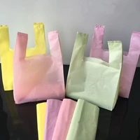 50pcslot supermarket shopping plastic bags new materiat vest bags gift cosmetic bags food packaging bag