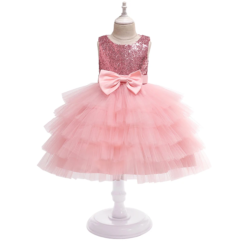 

Girl Sequin Princess Dress For 5 6 7 8 9 Toddler Girl Clothing Children Birthday Wedding Party Costume Kids Tutu Bow Dresses