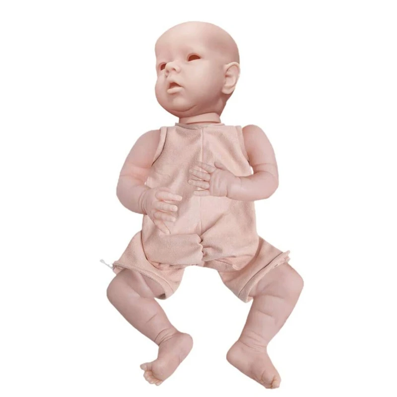 

Realistic Doll Kit 22 Inch Unpainted Unfinished Newborn Smile Baby Lifelike Body