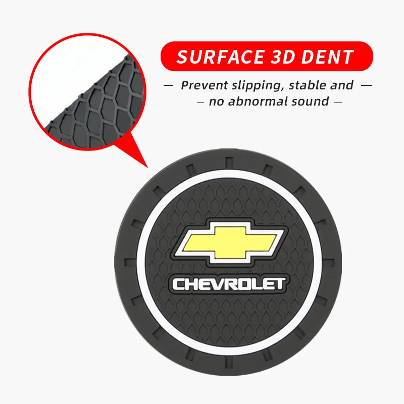 

2PCS Car Cup Holder Anti-slip Pad Mat For Chevrolet Cruze Aveo Lacetti Captiva Beat Cavalier Traverse Bolt Camaro Spark Malibu