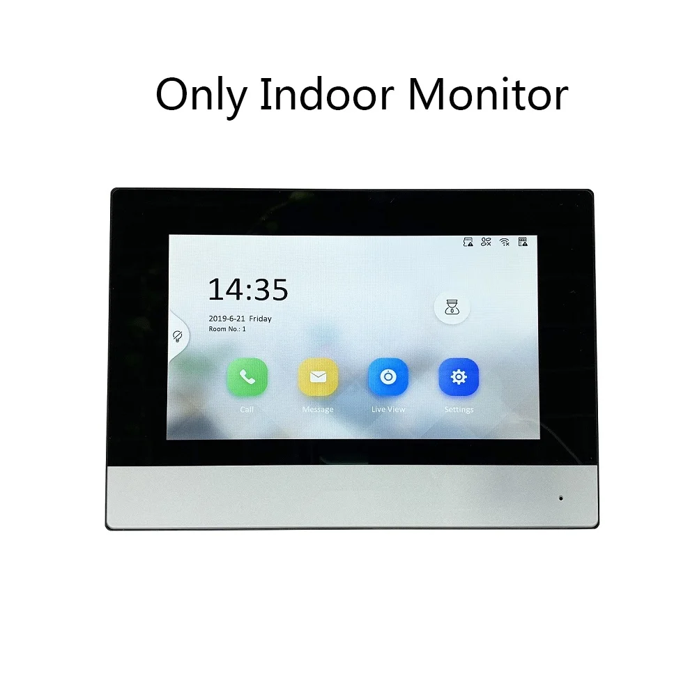 Only Indoor Monitor Hik многоязычный 802.3af POE комплект видеодомофона, IP дверной звонок, наружная камера и WiFi внутренний монитор - Цвет: Only Indoor Monitor