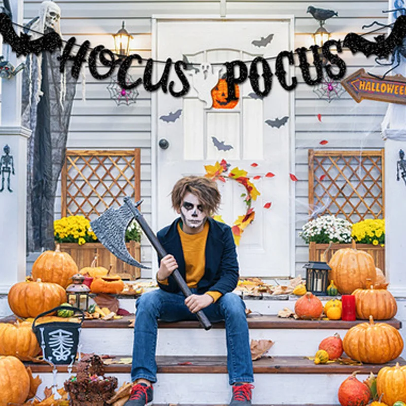 

Halloween flag letter banner holiday party decorations Halloween decorations draw custom