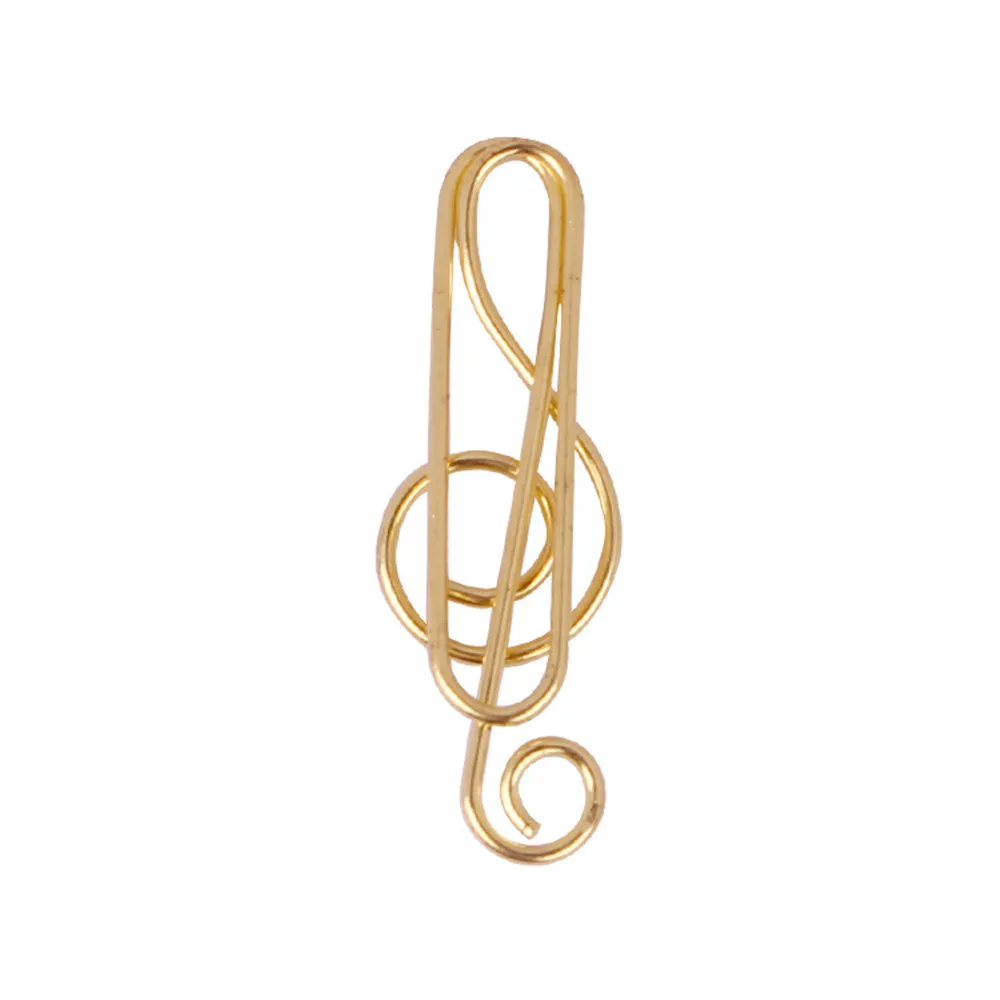 

Clips Stationery Kawaii Clip Gold Decor Decorative Music Note Shaped