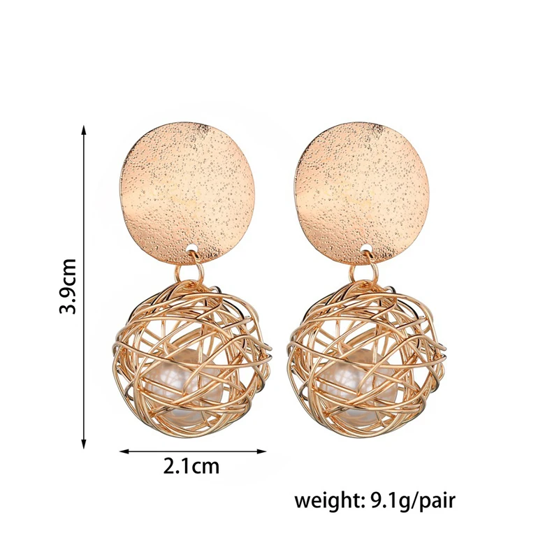 Горячая Распродажа модные массивные серьги из жемчуга геометрические для женщин