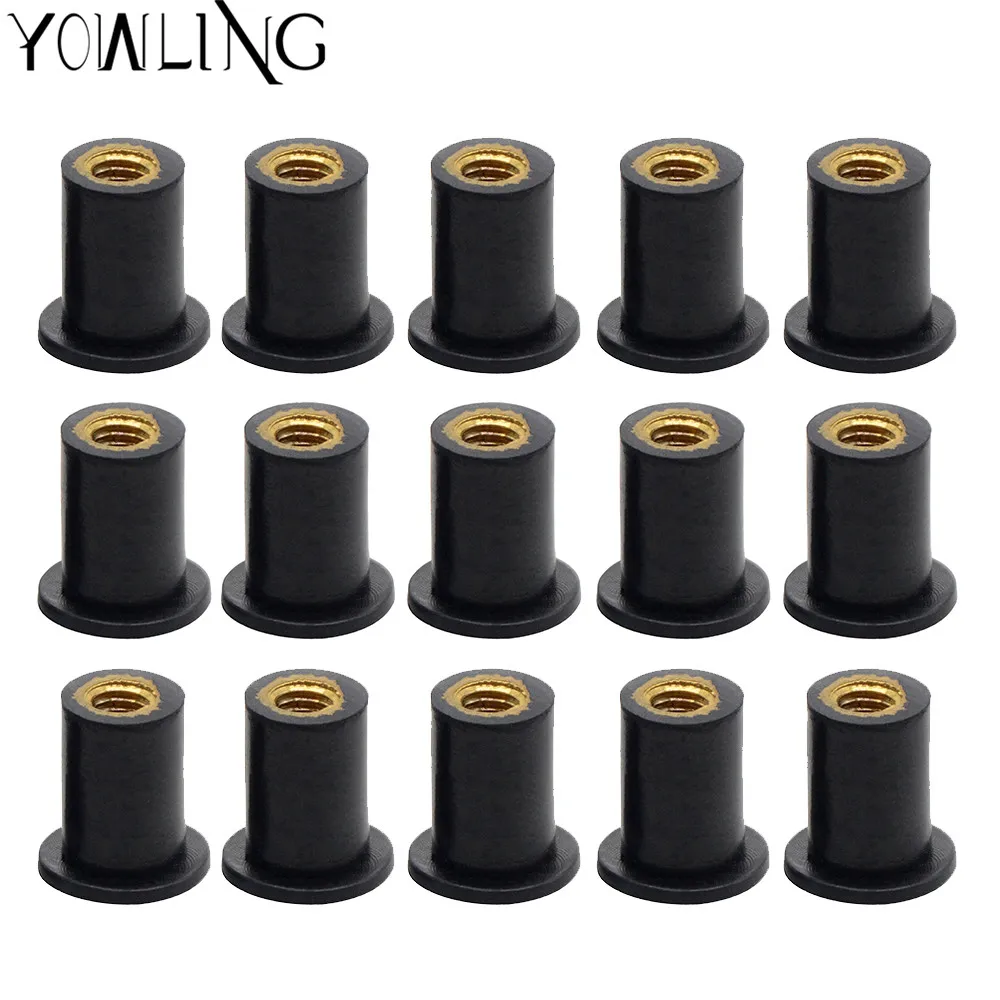 

5MM Motorcycle Windscreen Well nut Rubber Well Nuts Screw Bolt For YAMAHA FZ6 N/S/R FZ1N FZ1 Fazer FZ8 XJ6/Diversion/F TDM 900