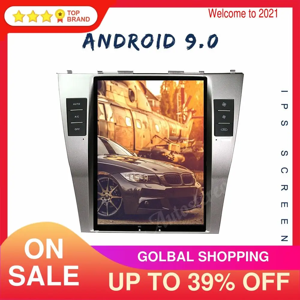 4 + 128 ГБ Android 9 0 для Toyota Camry Aurion 2006 2011 Tesla Style Автомобильный GPS навигатор Carplay стерео