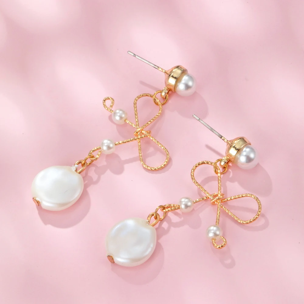 Женские медные серьги-кисточки с жемчугом в Корейском стиле | Украшения и