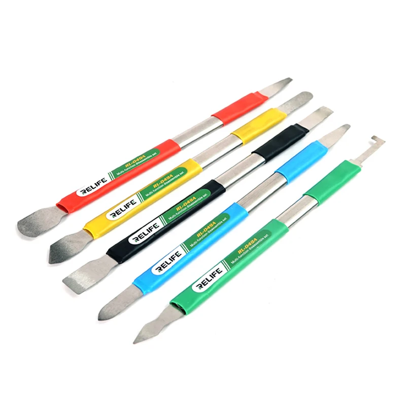 

RELIFE RL-049A Double-headed Solder Paste Scraping Knife Mobile Phone Rear Glass Back Cover Disassembly Prying Tools