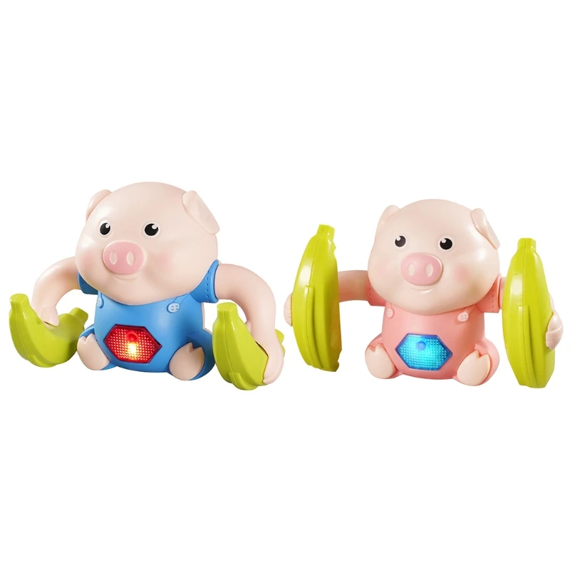 

Electric Rolling Induction Learn to Talk Cute Pig Toy Voice Control Tumbling Crawling Sing Brain Game Flipping Music