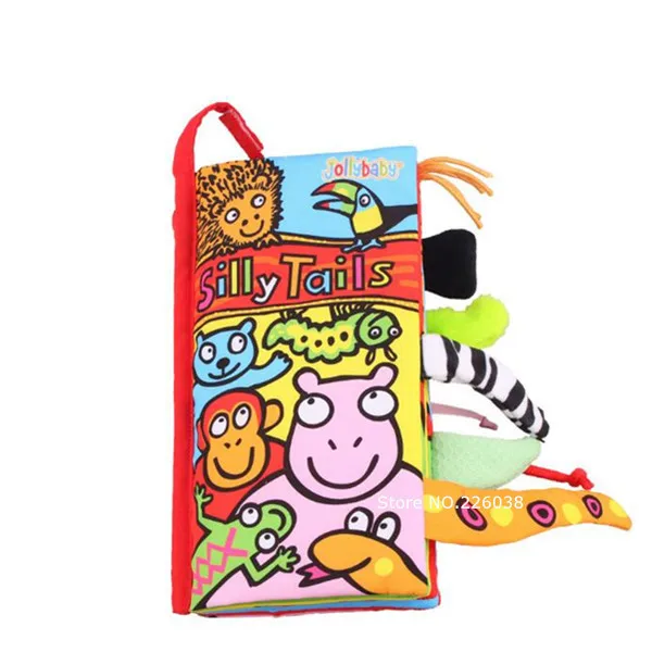 SZ04 Silly Tails Детские игрушки, детские книги для раннего развития, тканевые книги для детей, Обучающие Развивающие книги, хвосты животных, динозавры SZ04 - Цвет: SZ04 Silly Tails