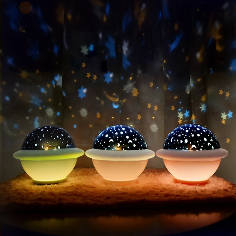 

Mini Star Projector USB LED Starry Night Light for Kids Bedroom and Party Lamp 360Degree Rotating Fun Holiday Gift