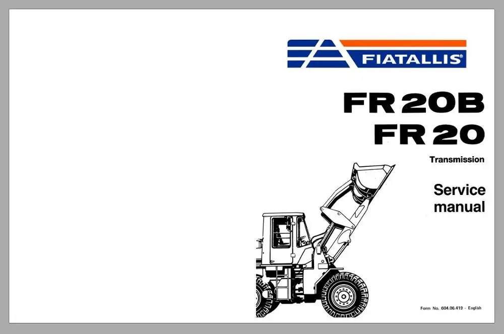 ForFiat Allis тракторный сервис оператор библиотеки и техническое обслуживание