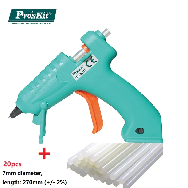 

Pro'sKit GK-361U 3.6V Li-ion USB Hot Melt Glue Sticks Glue Gun for Home DIY and Maker