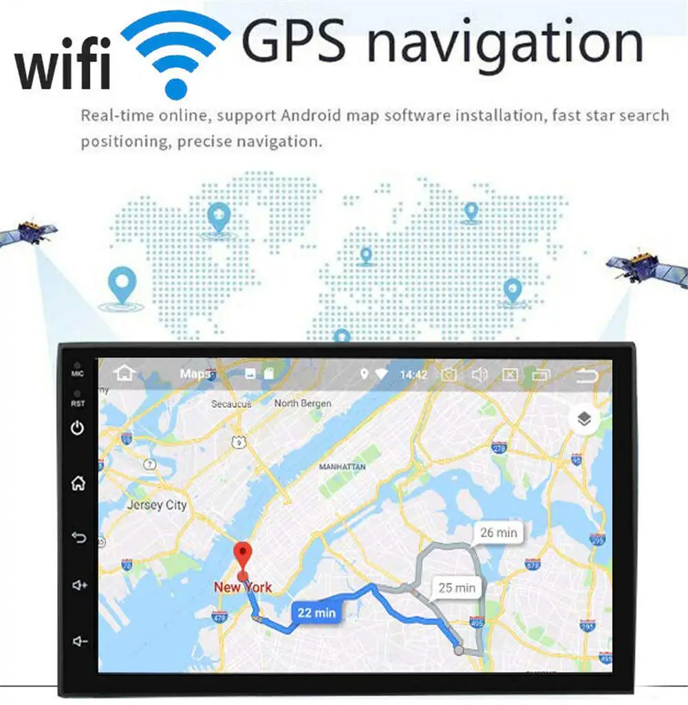 Автомагнитола на Android 10 мультимедийный плеер с 7 &quotсенсорным экраном GPS Bluetooth FM Wi-Fi