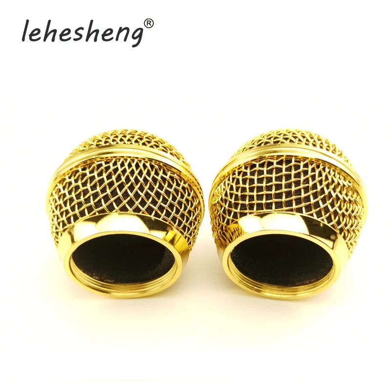 2 шт. микрофонная Замена золотого цвета SM 58 шаровая Головка решетка подходит для