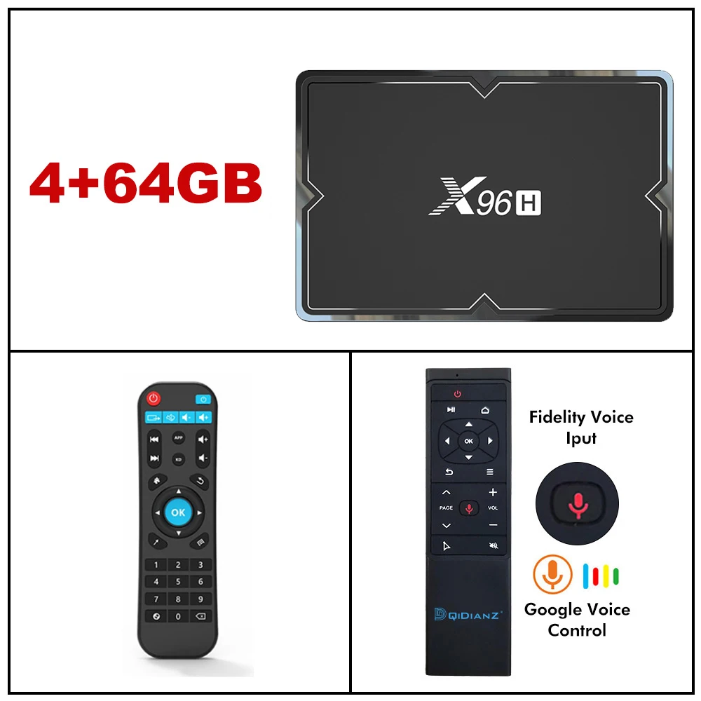 X96H Android 9,0 2 ГБ 4 ГБ+ 16 ГБ 32 ГБ 64 Гб Смарт ТВ приставка Bluetooth 4,1 ТВ приставка WiFi 2,4G/5G Netflix Youtube медиаплеер - Цвет: X96H-4-64-MT12