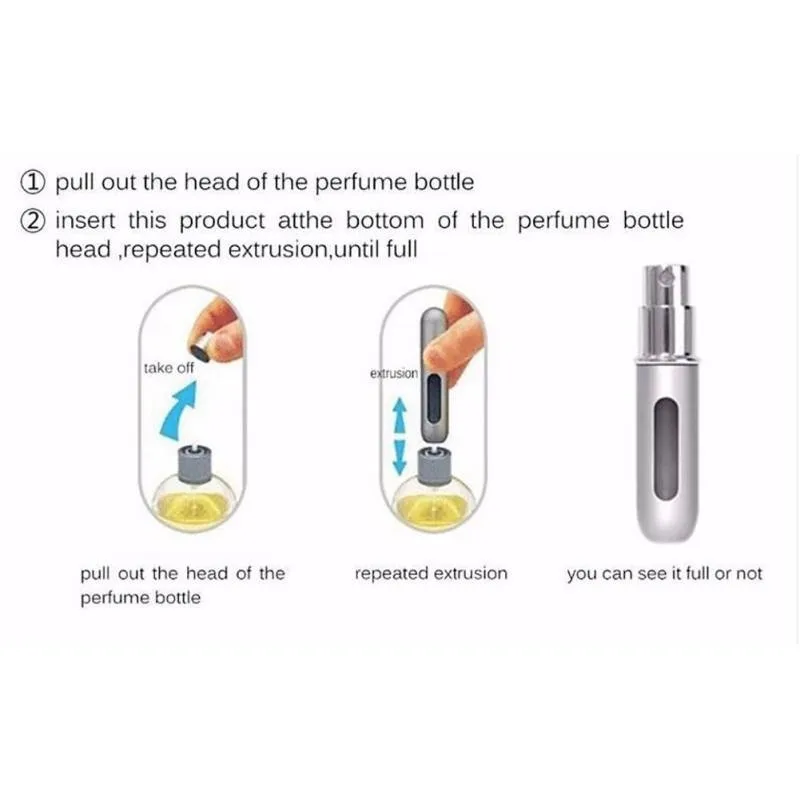 5 мл дорожная пустая многоразовая парфюмерная бутылка ароматизатор спрей кейс