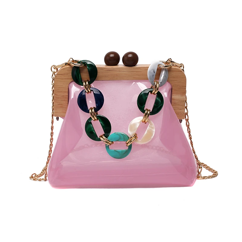 Женская сумка через плечо из ПВХ прозрачная femme totebag Корейская на бретельках