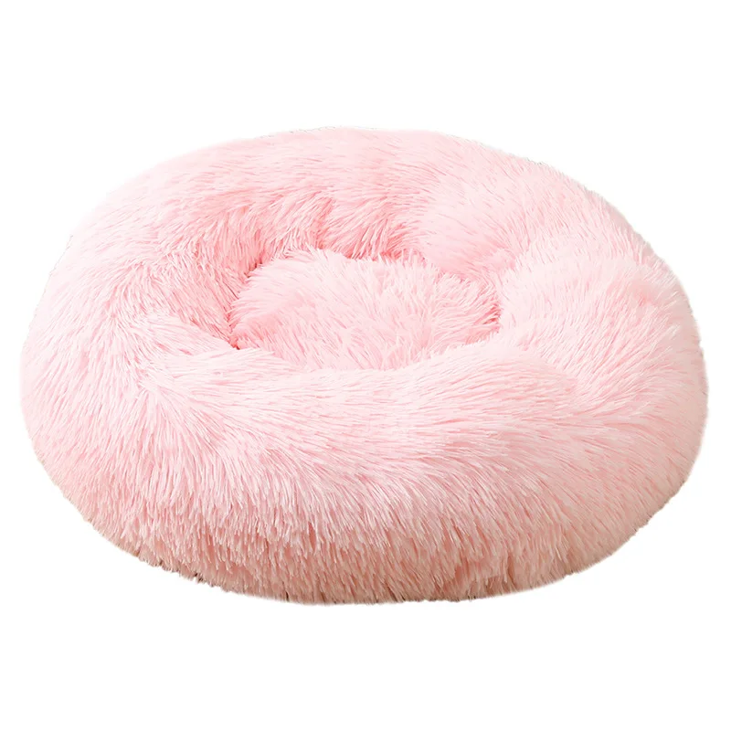 

32 Colors Super Soft Cat Bed Round Fluffy Cat Sleeping Basket Long Plush Warm Pet Mat Cute Lightweight Comfortable Kennel