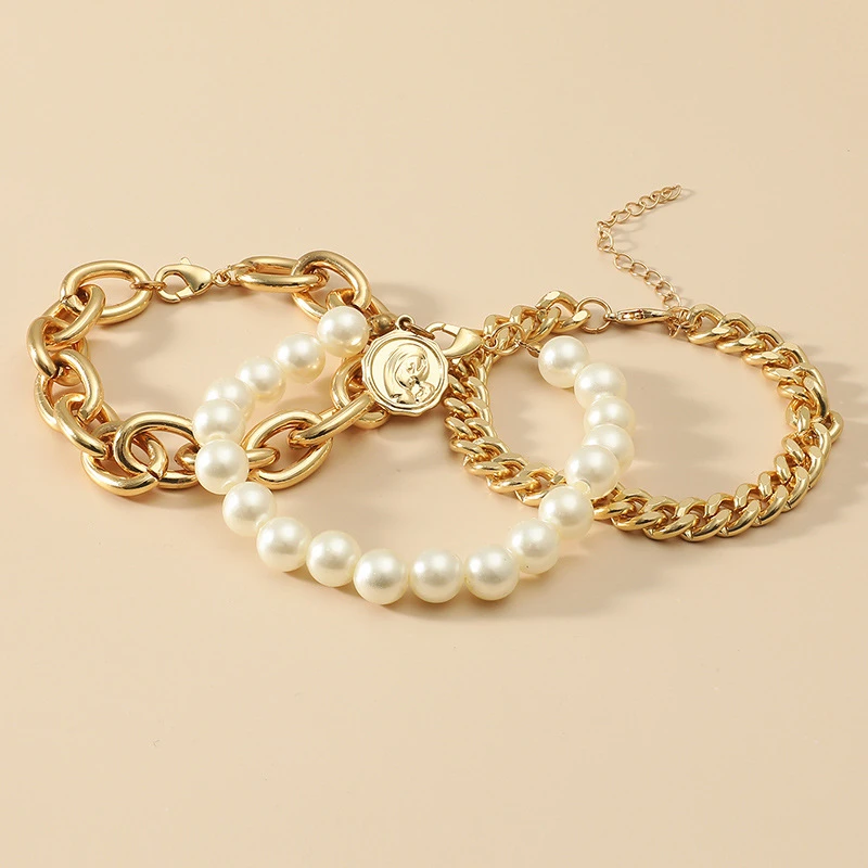 

Girls bracelet pearl bracelet bracelet set ladies alloy jewelry snake bone bracelet bracelet wholesale